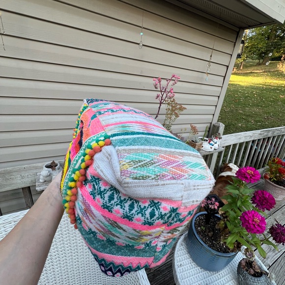 America & Beyond DAPHNE EMBELLISHED MULTI-COLORED HAND BEADED TOTE - Picture 8 of 14